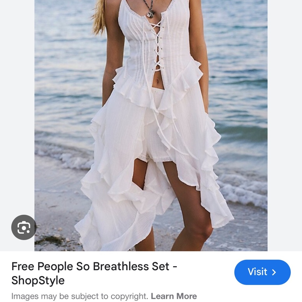 White Ruffled Beach Dress